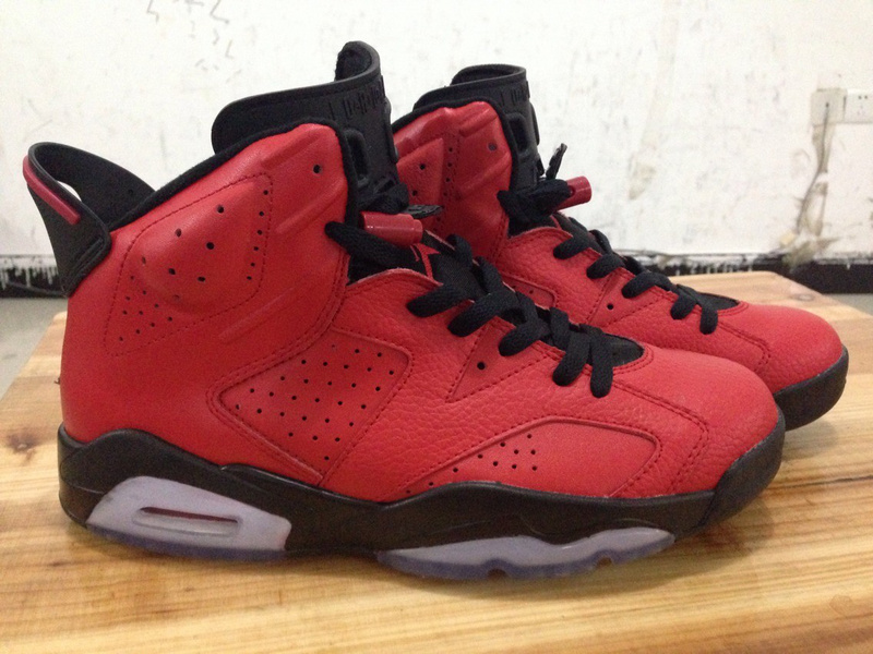 Air Jordan 6 Mens Shoes Black/Red Online